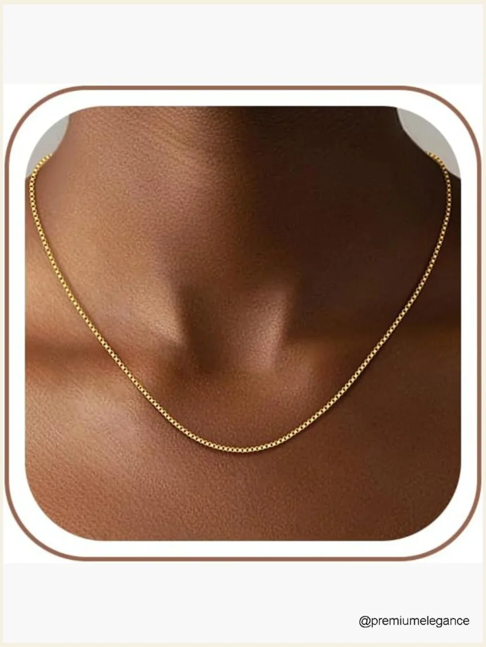 18K Gold Plated 925 Sterling Silver 1.2mm Box Chain Necklace Lobster Claw